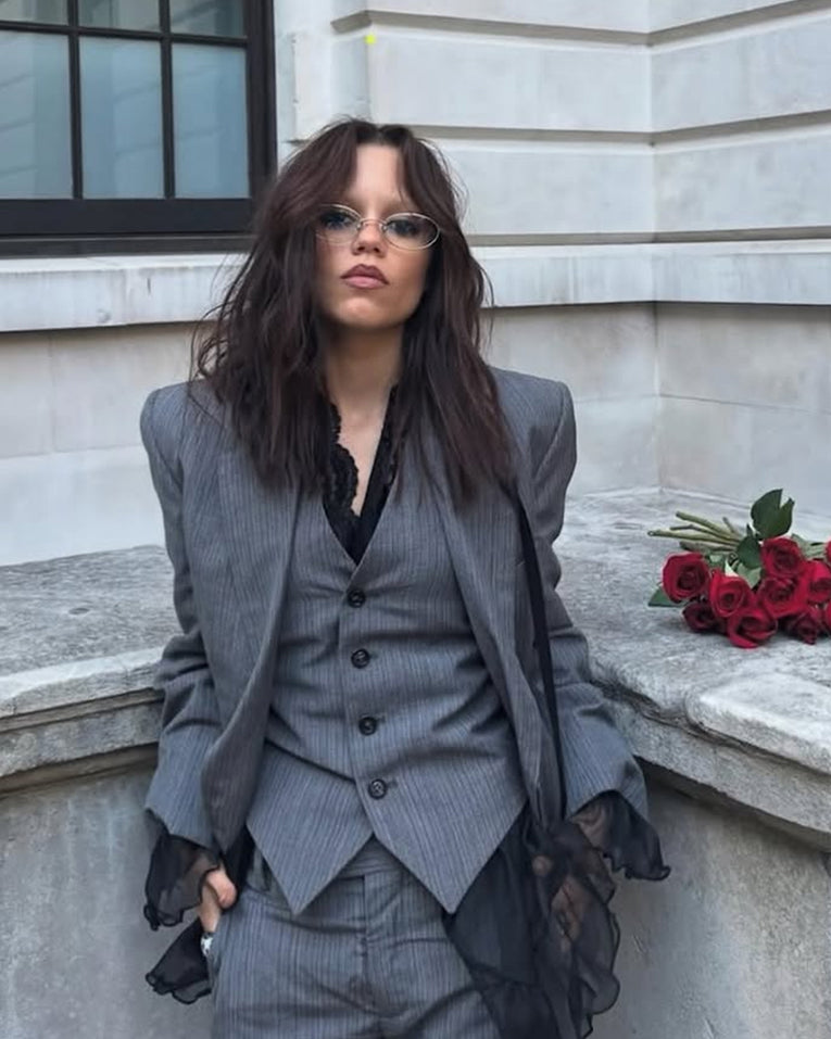 Jenna Ortega wears Thorn Opticals