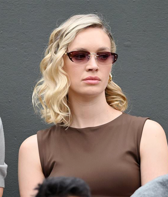 Roxy Horner wearing designer For Art's Sake Harbour sunglasses during Wimbledon season.