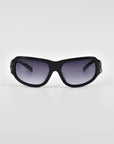 A pair of For Art's Sake® Raven sunglasses with dark gradient lenses is displayed against a plain white background.