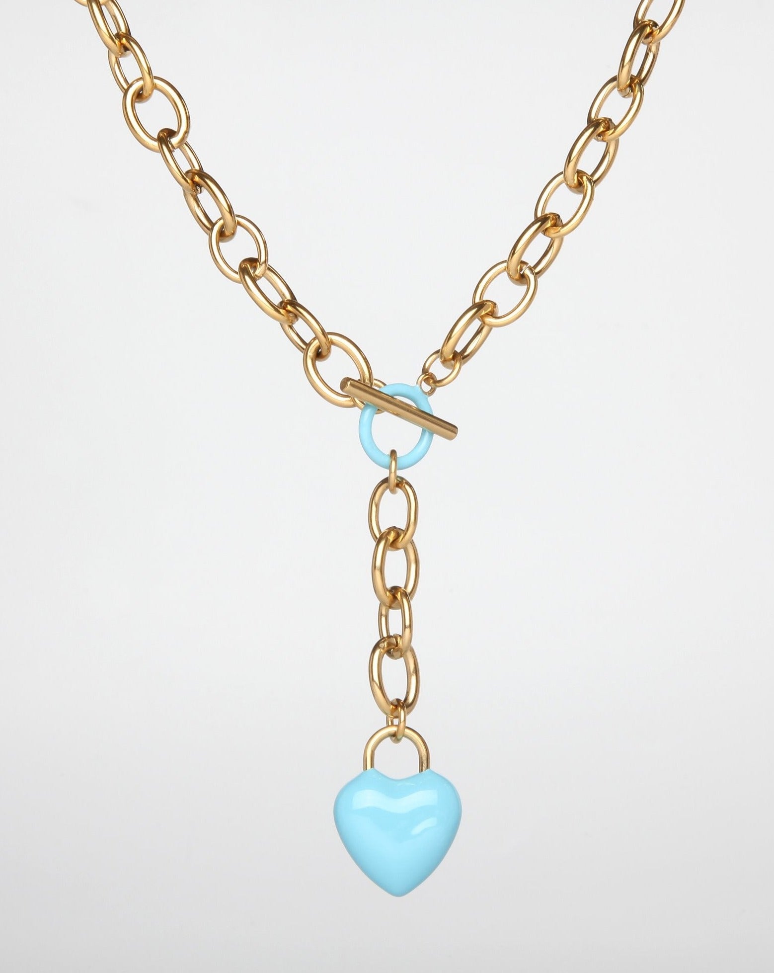 Turquoise enamel bar charm