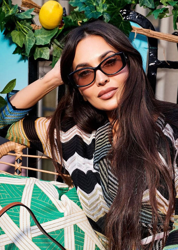 Zara Martin wearing designer For Art's Sake Mene sunglasses.