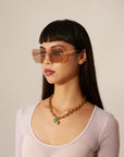 Double Heart Necklace Gold