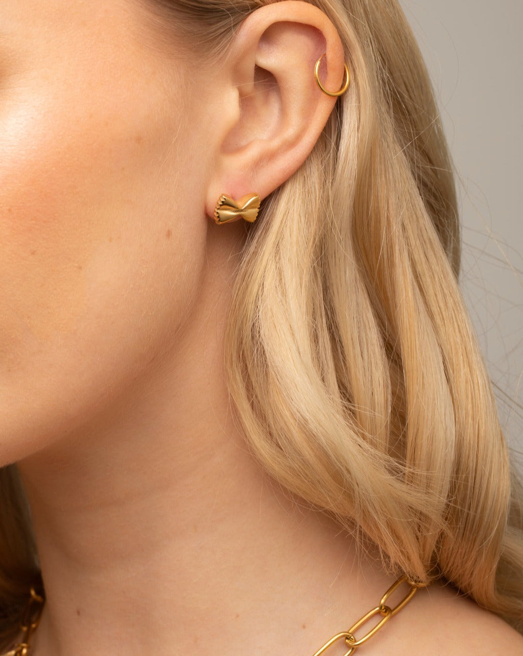 Farfalle Earrings Gold