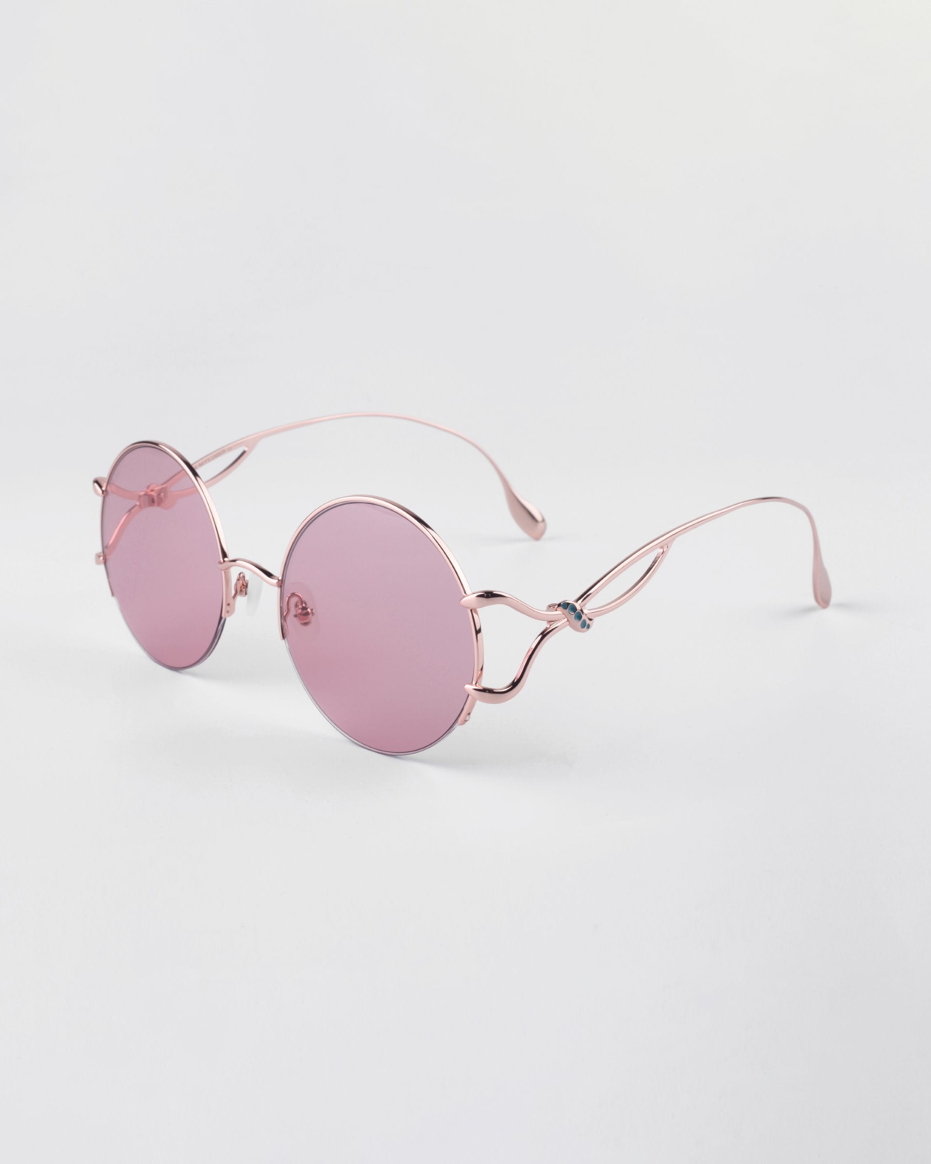 Diptych Sunglasses in Pink. Side View.