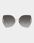 The Starlight sunglasses by For Art's Sake® feature stylish, oversized, butterfly-shaped frames with gradient dark lenses. These chic sunglasses include a minimalist gold-plated stainless steel bridge and thin temples. Their ultralightweight shatter-resistant lenses offer 100% UV protection while delivering a contemporary, fashionable look.