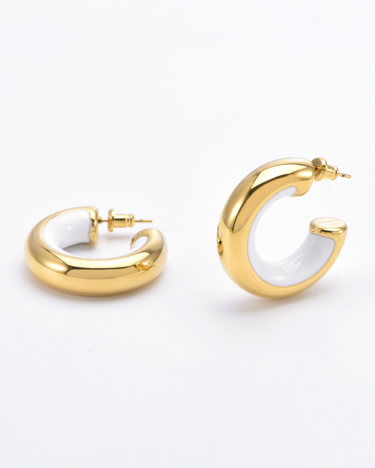Lotus Earrings White
