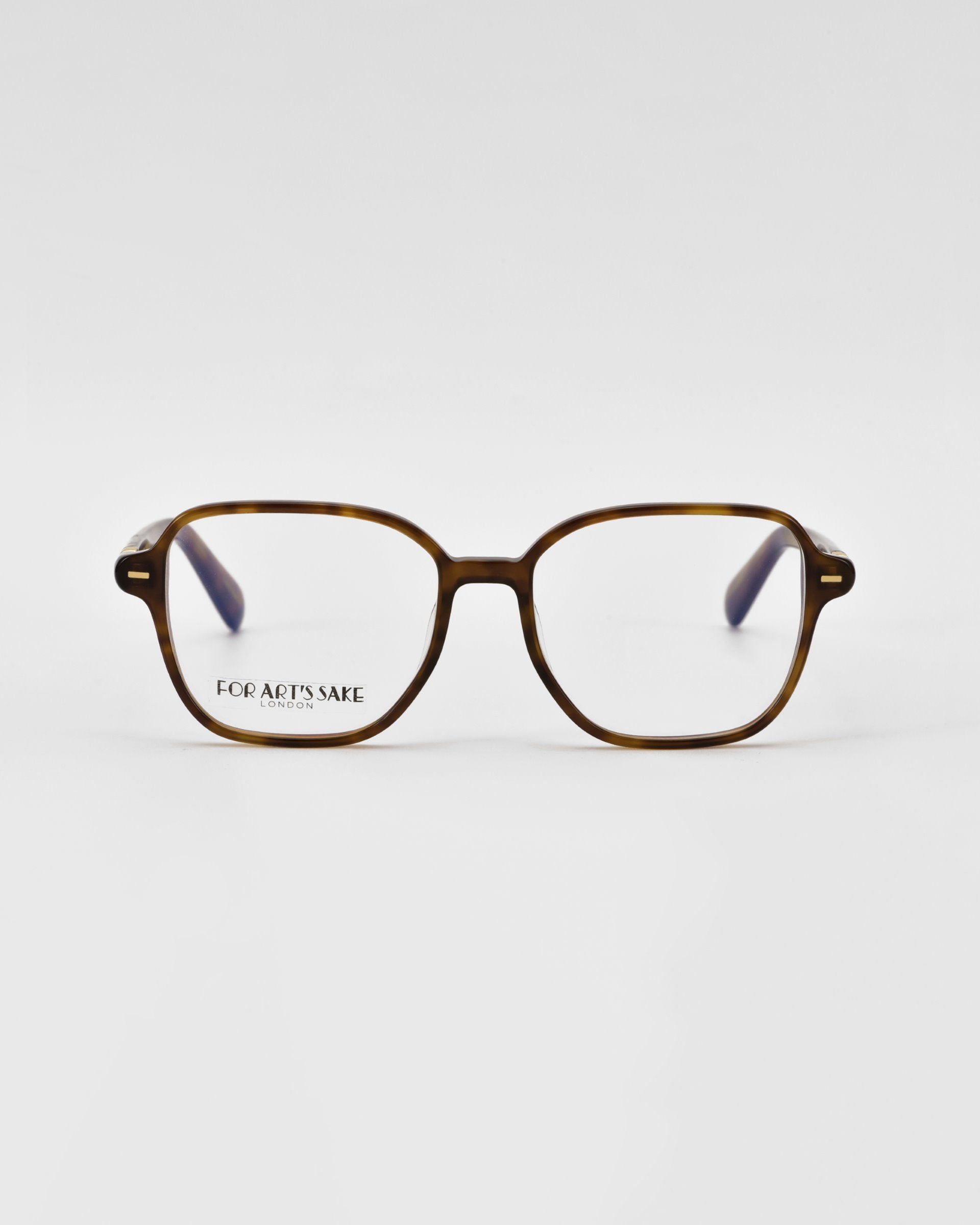 Charm Brown optical glasses displayed against a clean white background by For Art's Sake.
