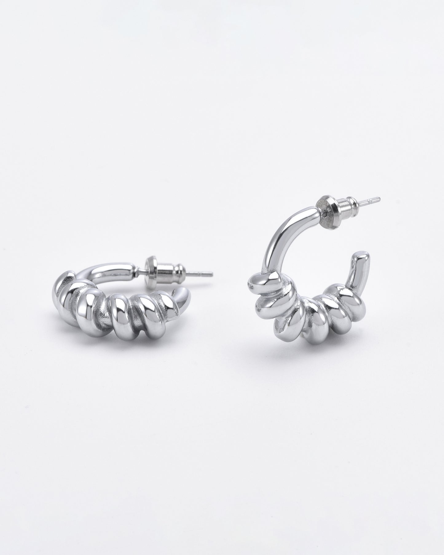 Swirl Earrings Silver