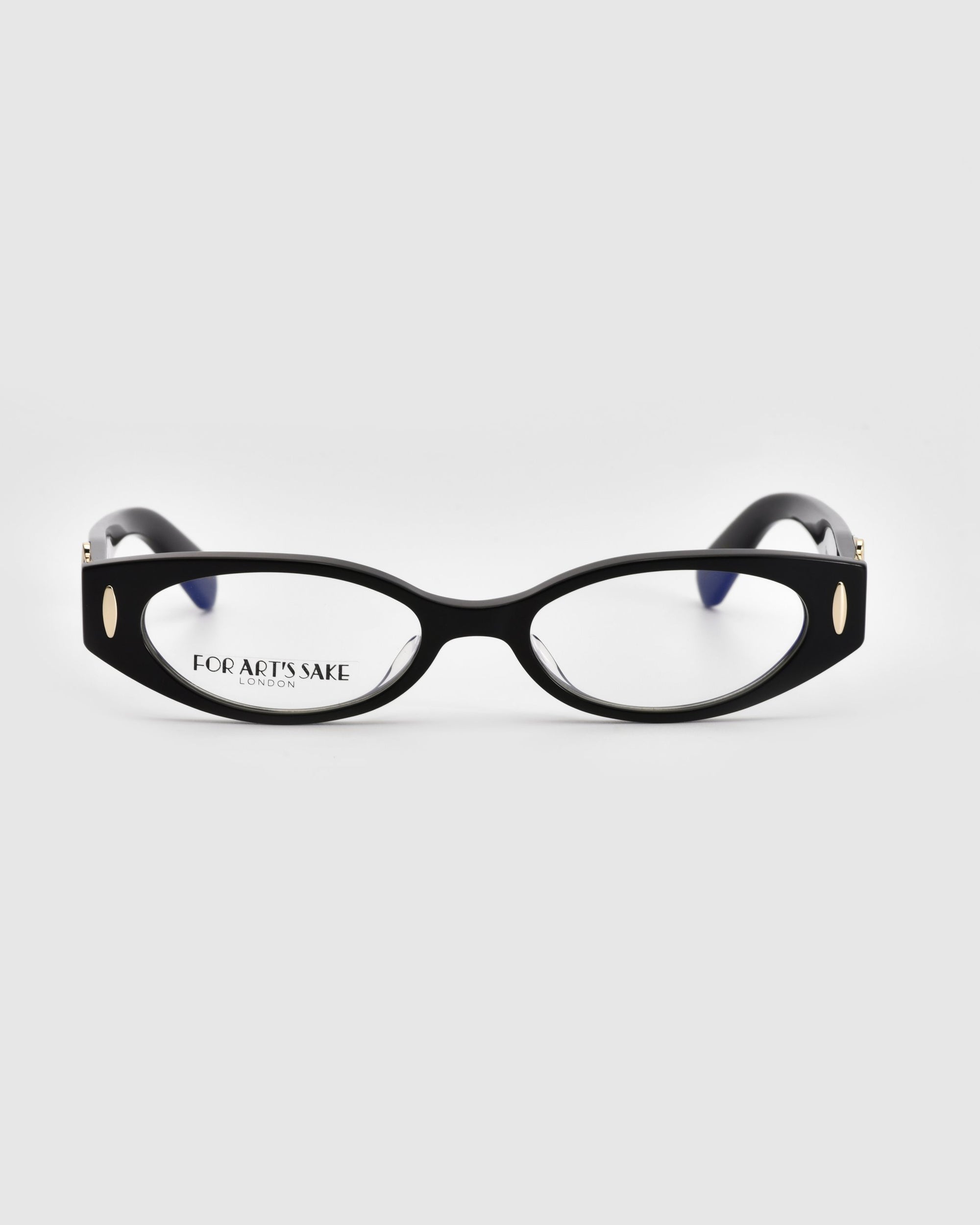 For Art's Sake Cigar black oval optical frames, product shot