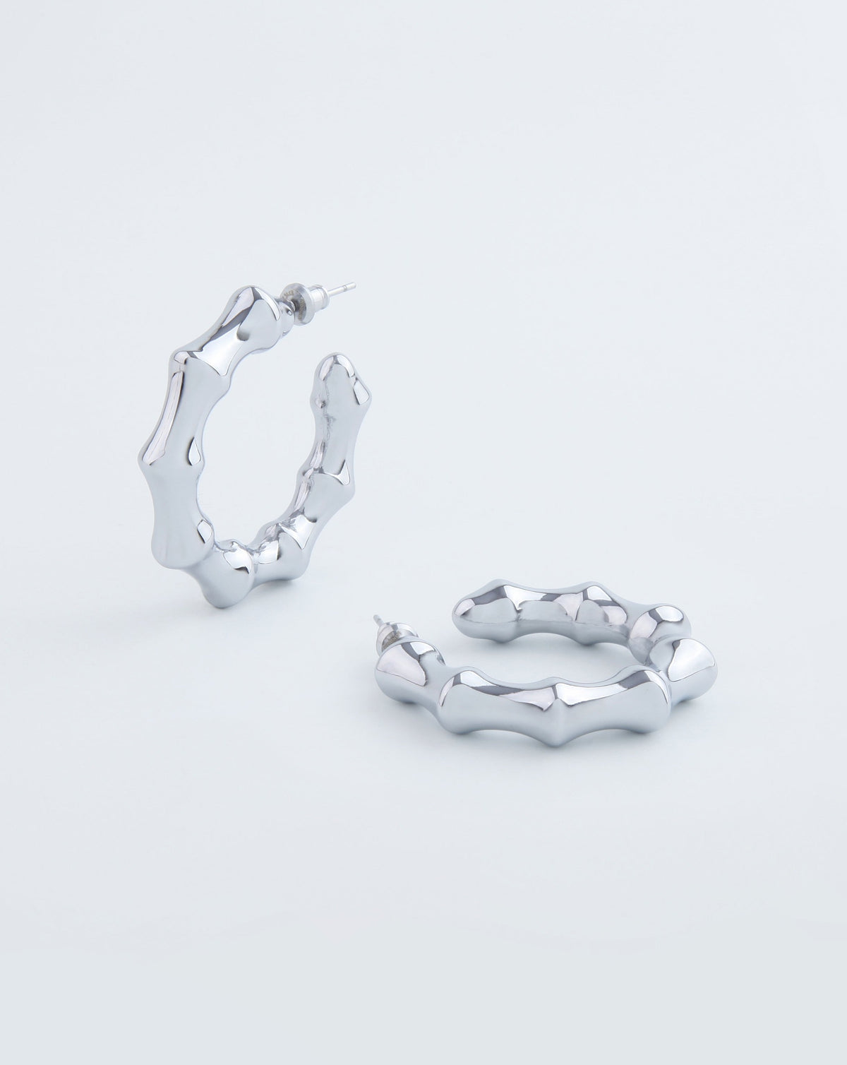 Bamboo Earrings Silver