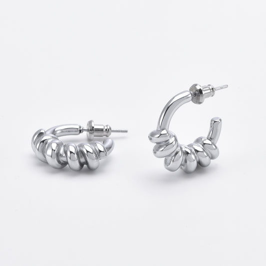 Swirl Earrings Silver