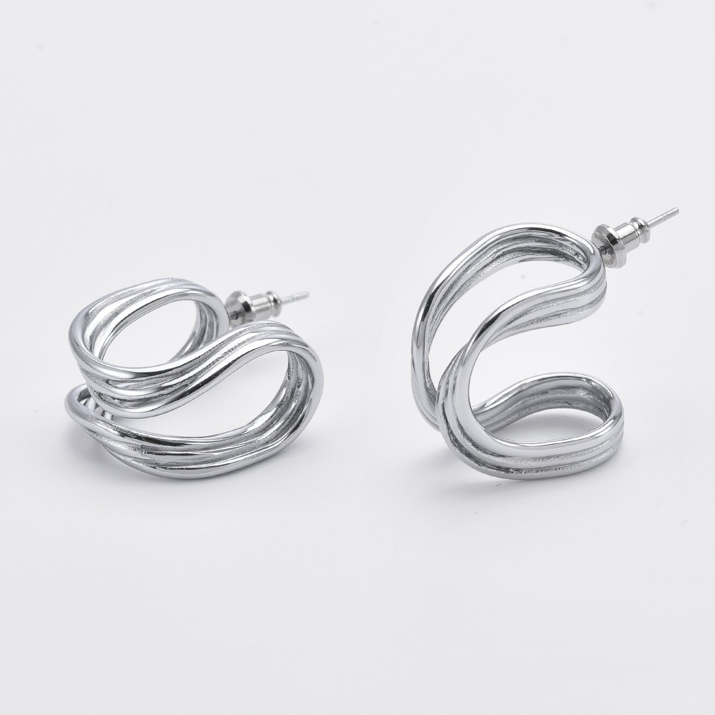 Portrait Earrings Silver