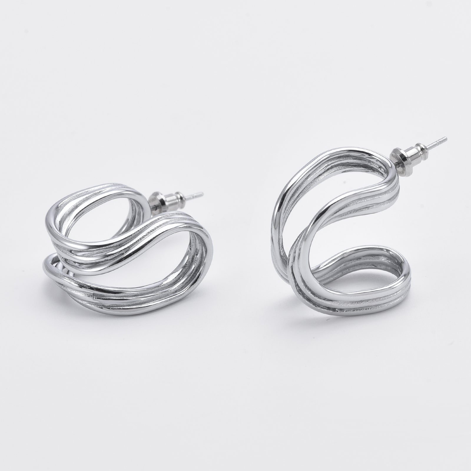 Portrait Earrings Silver