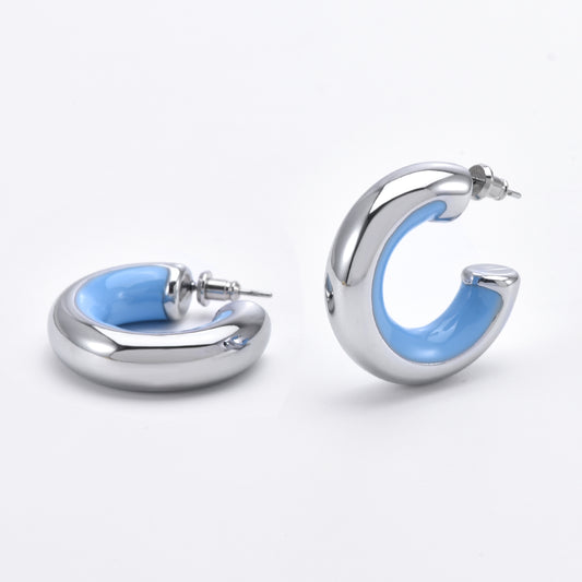 Lotus Earrings Blue