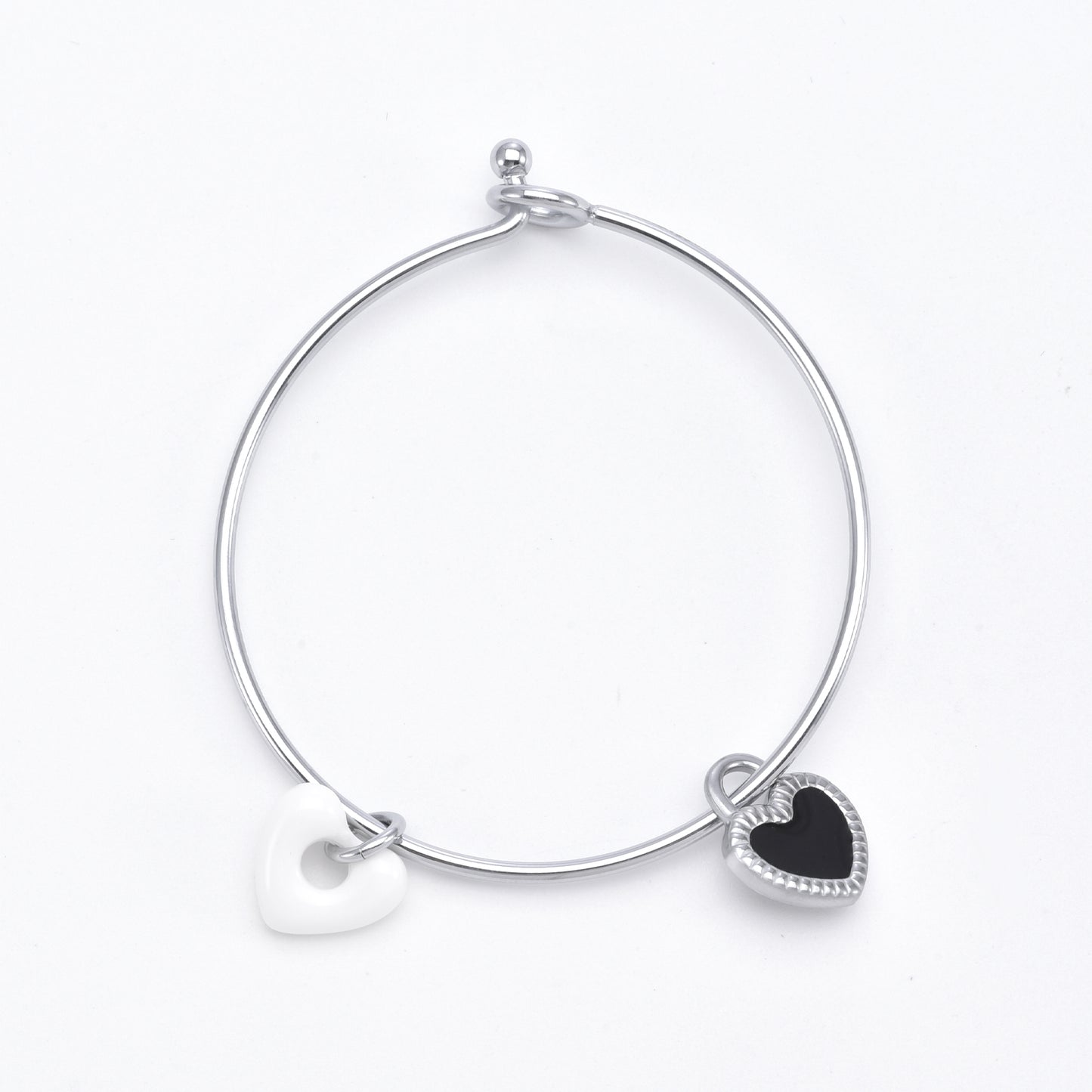Double Heart Bracelet Silver